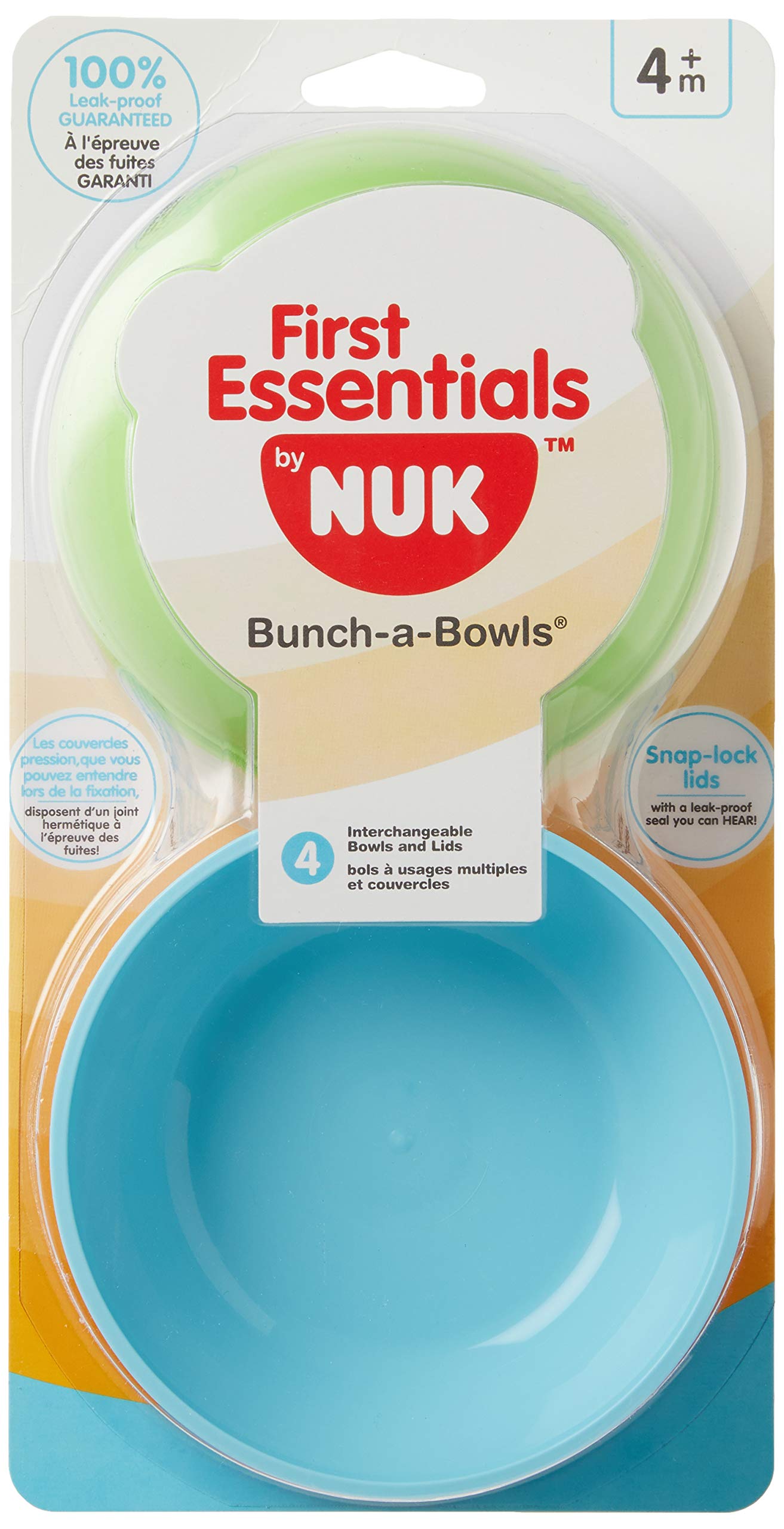 NUK First Essentials Bunch-a-Bowls stacked for compact storage