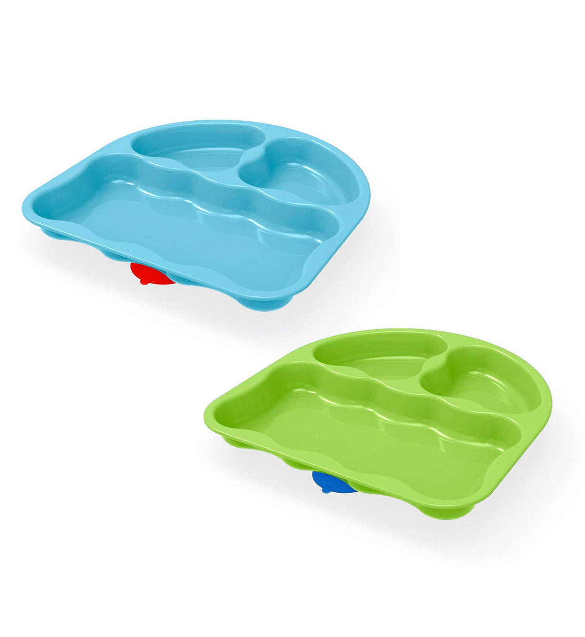 NUK First Essentials Tri-Suction Plates top view, two-pack set for mess-free meals.