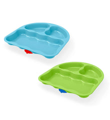 NUK First Essentials Tri-Suction Plates top view, two-pack set for mess-free meals.