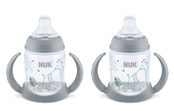 NUK Learner Cup elephant design set, easy transition from bottle to cup for babies