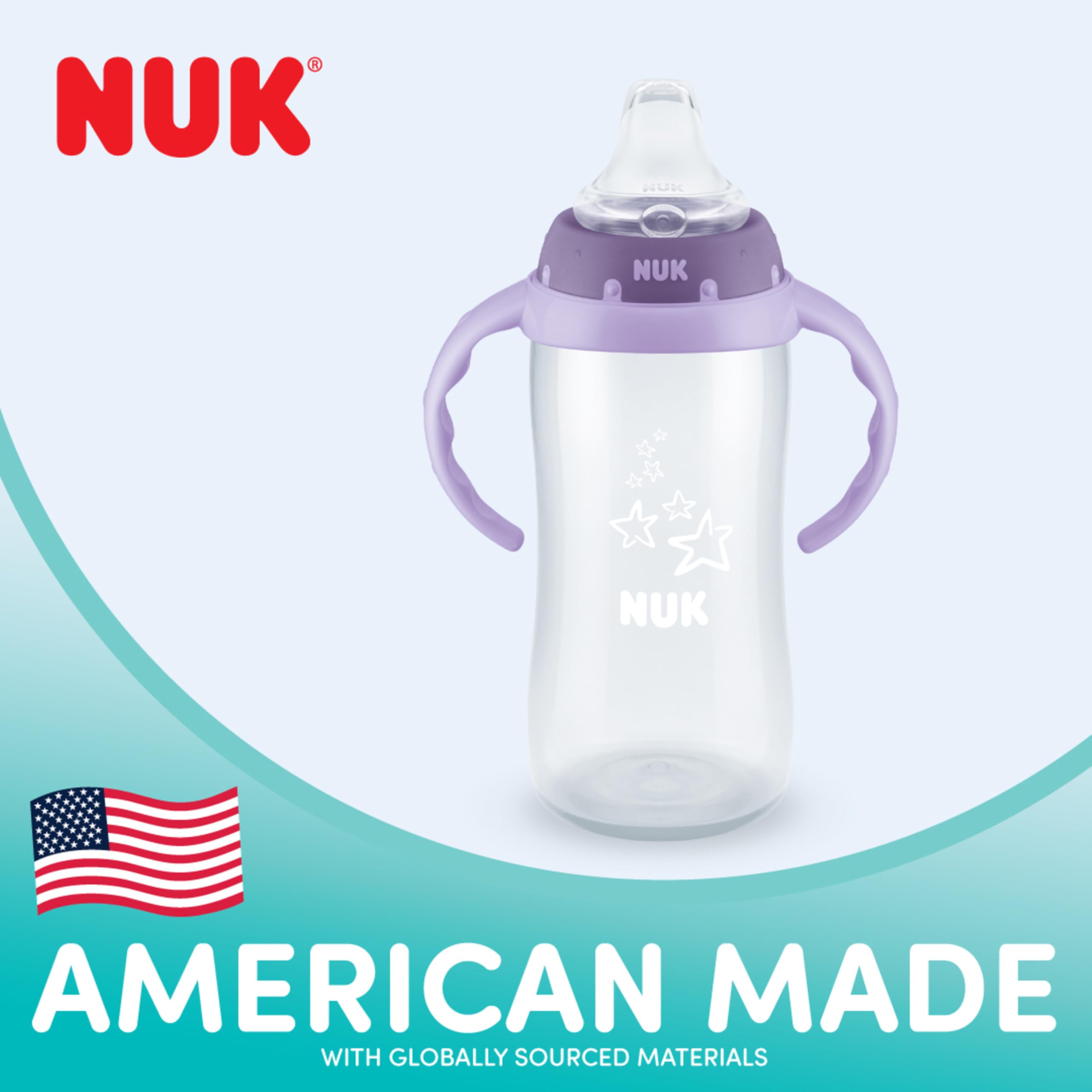 NUK Learner Cup Minnie Mouse with easy-grip removable handles for tiny hands
