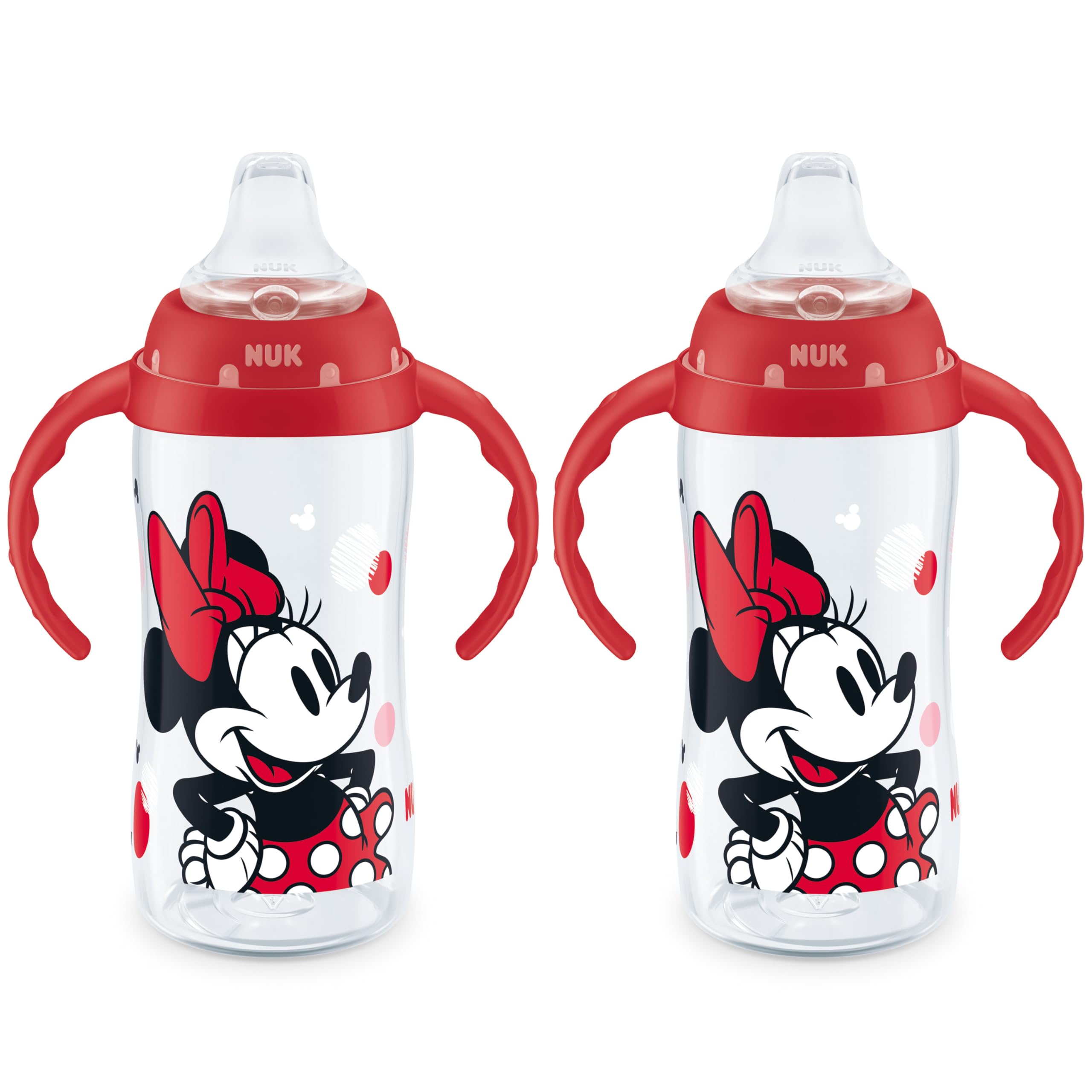 NUK Learner Cup Minnie Mouse soft spout supports gentle sipping and transition