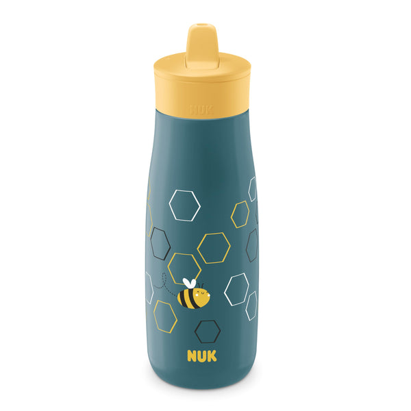 NUK Mini Me Flip Straw bottle held by a child, easy-to-grip design.