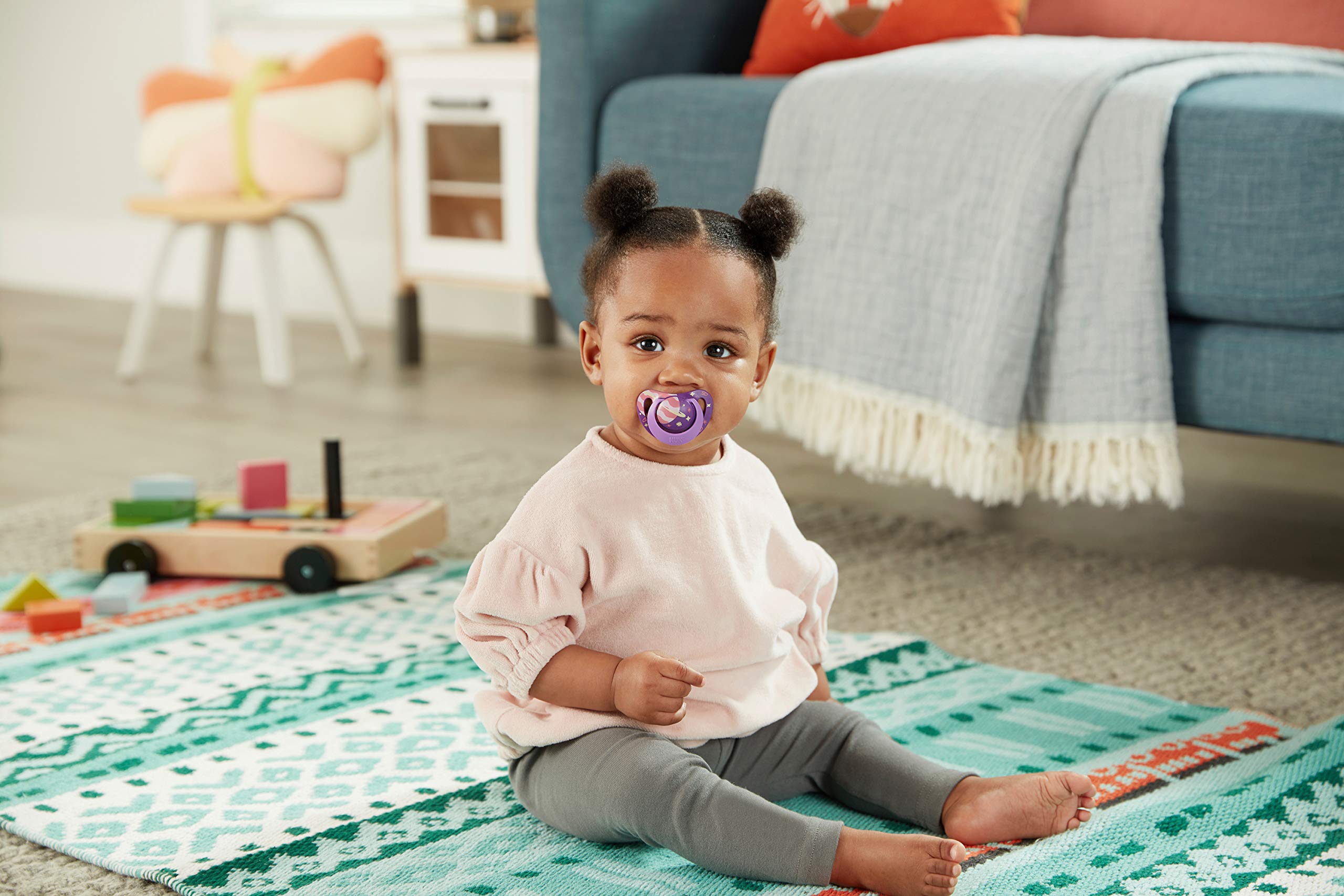 NUK pacifier designed for 6-18 months to fit growing mouths