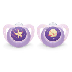 NUK Orthodontic Pacifier closeup shows the breast-like nipple for soothing comfort