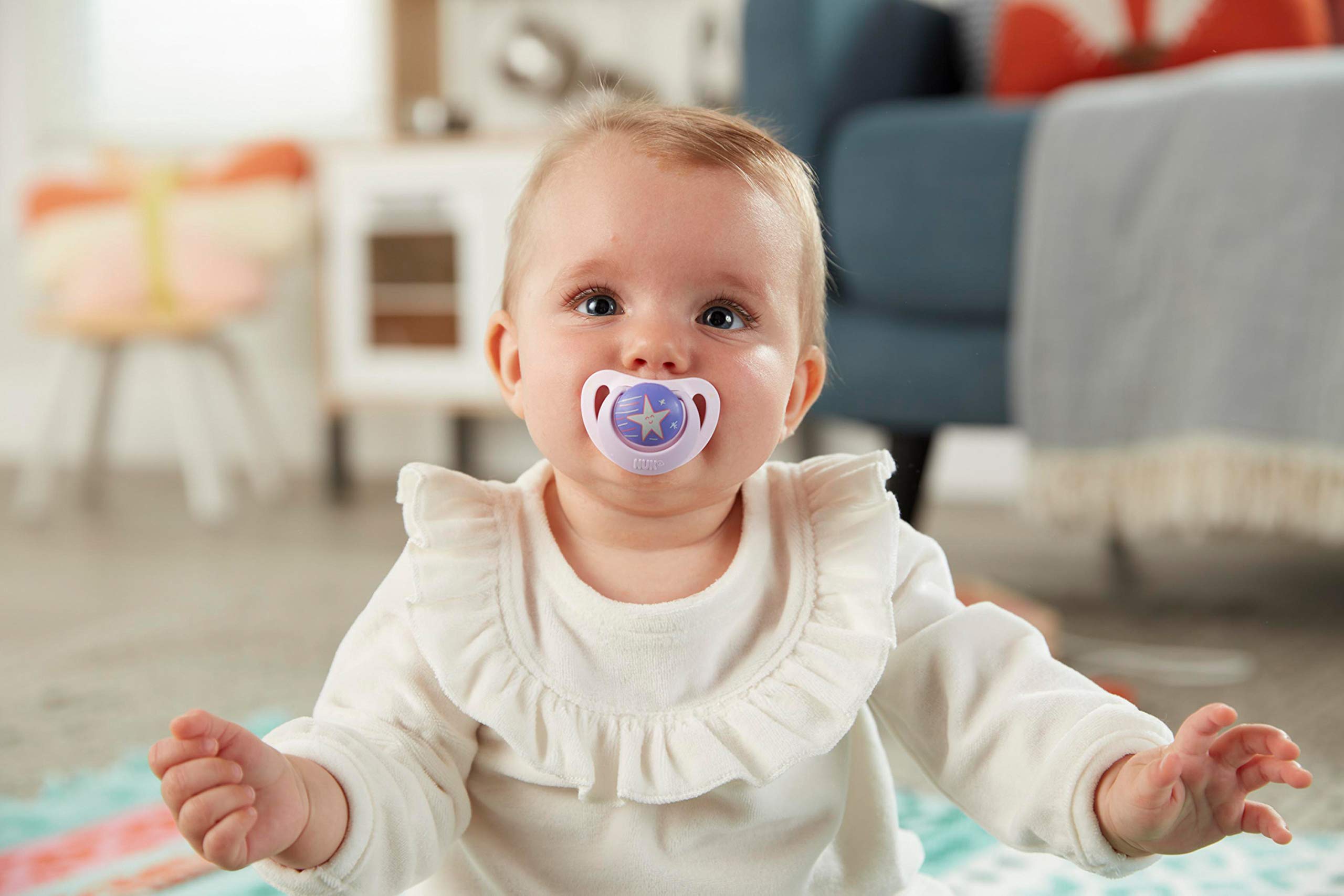 NUK pacifier top-rack dishwasher safe makes cleaning quick