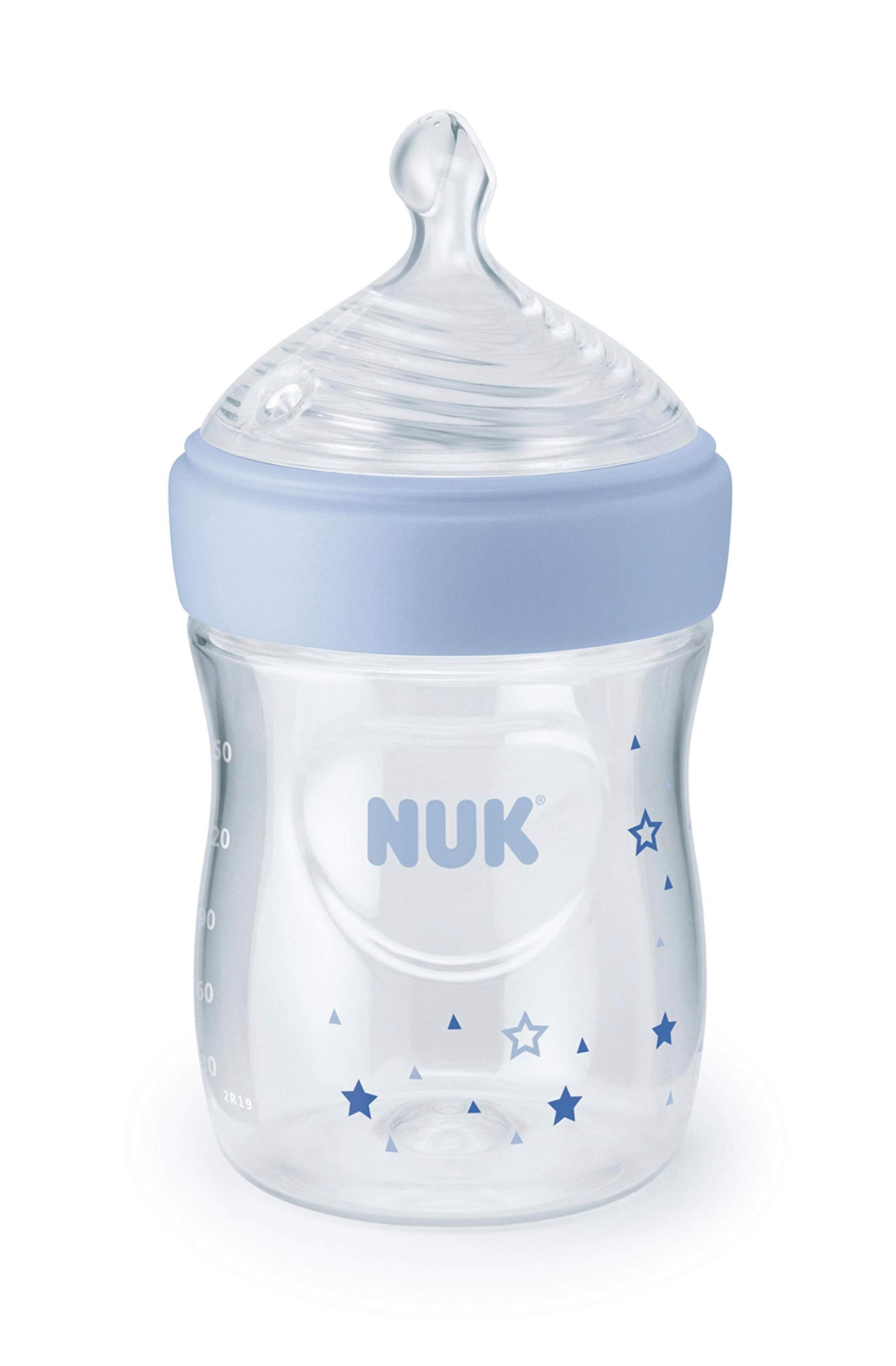 NUK Simply Natural anti-colic air vent reduces air swallowing during feeding.