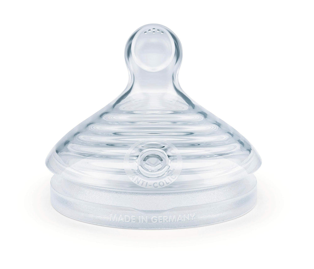 NUK Simply Natural bottle measurement marks help track intake easily.