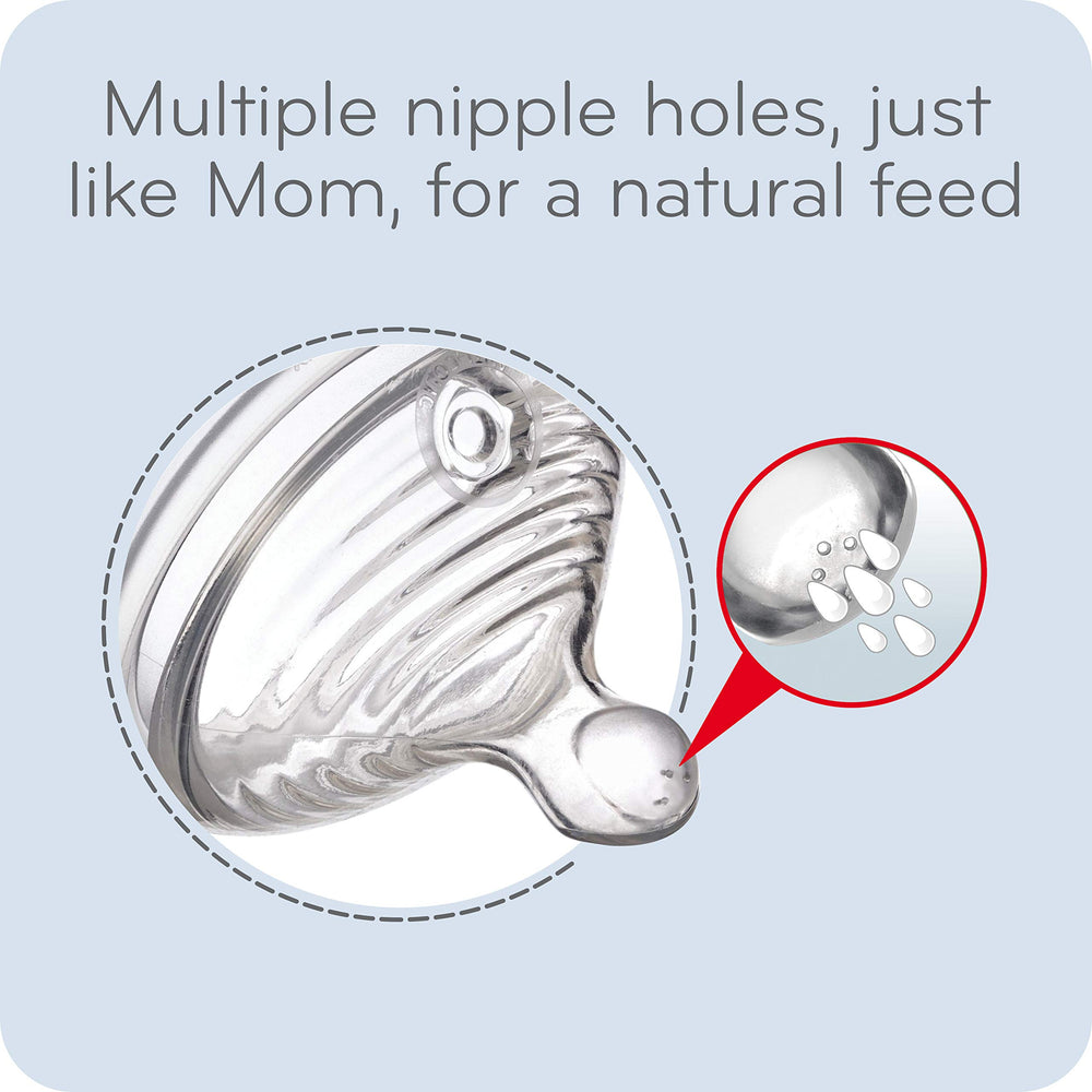 NUK SafeTemp indicator shows when milk is too hot for safe feeding.