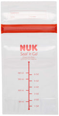 NUK Simply Natural Seal n' Go bag standing upright for freezer storage