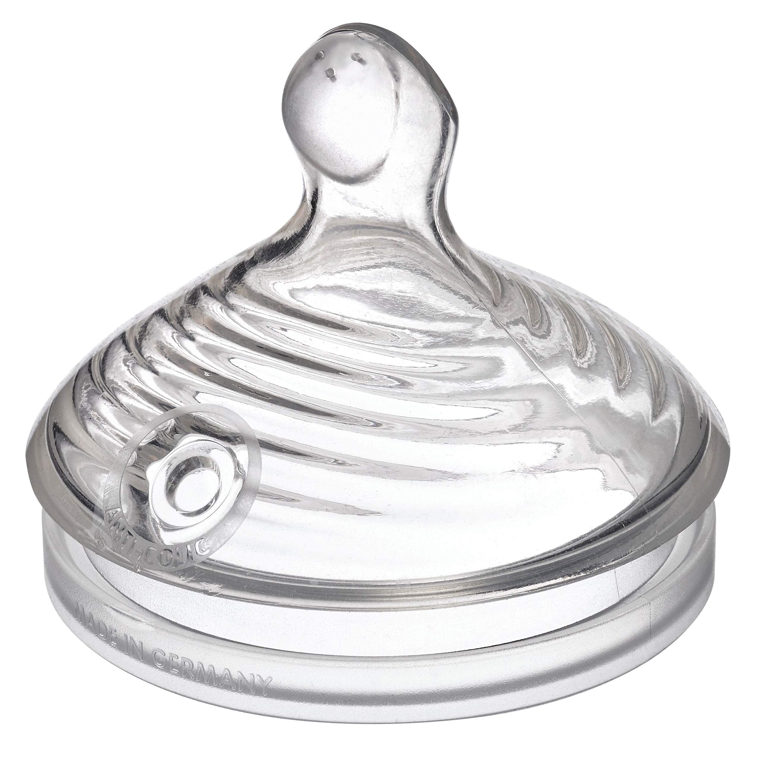 NUK Simply Natural slow-flow nipple with three holes for gentle feeds.