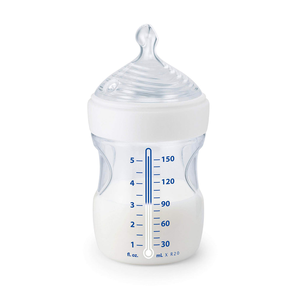 Soft nipple mimics mom's breast to support natural latch.