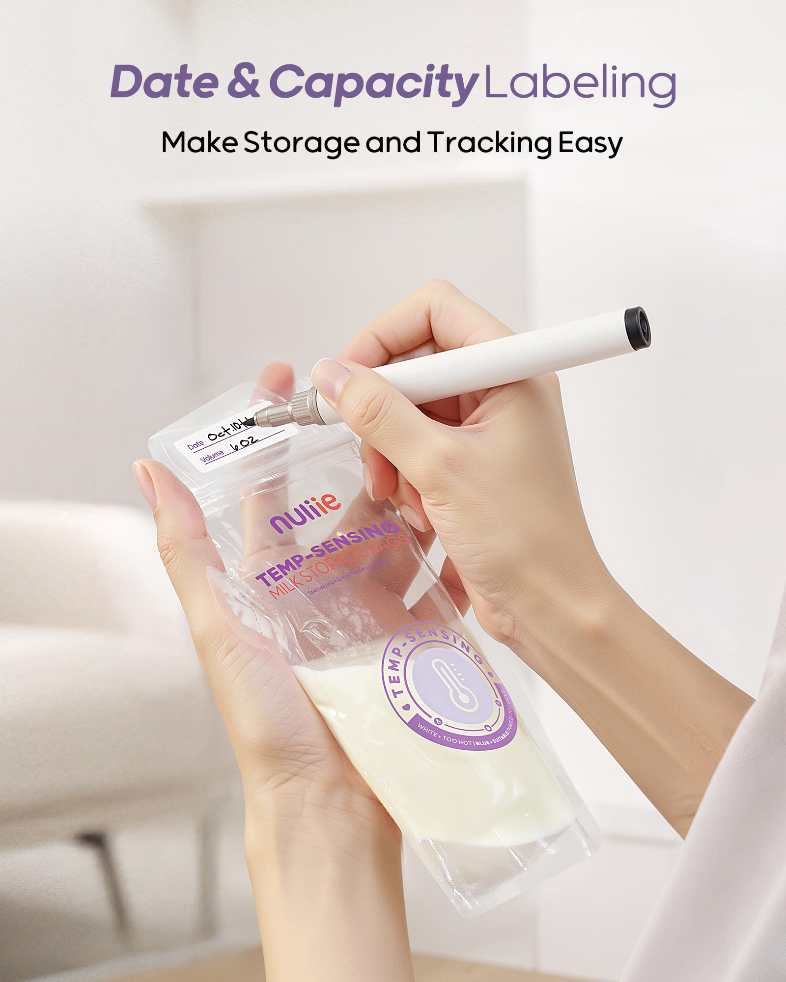 Nuliie BPA-free materials ensure safe storage and quick freezing.