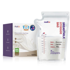 Nuliie breast milk bags with pour spout for spill-free transfer