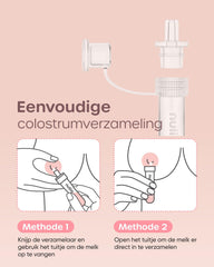 Nuliie Colostrum Collector Kit flat-top design ensures stability and leak prevention