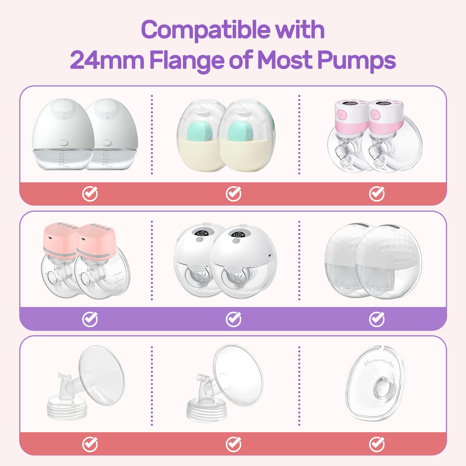 Nuliie flange inserts 15mm close-up supports customized comfort with compatible wearable pumps
