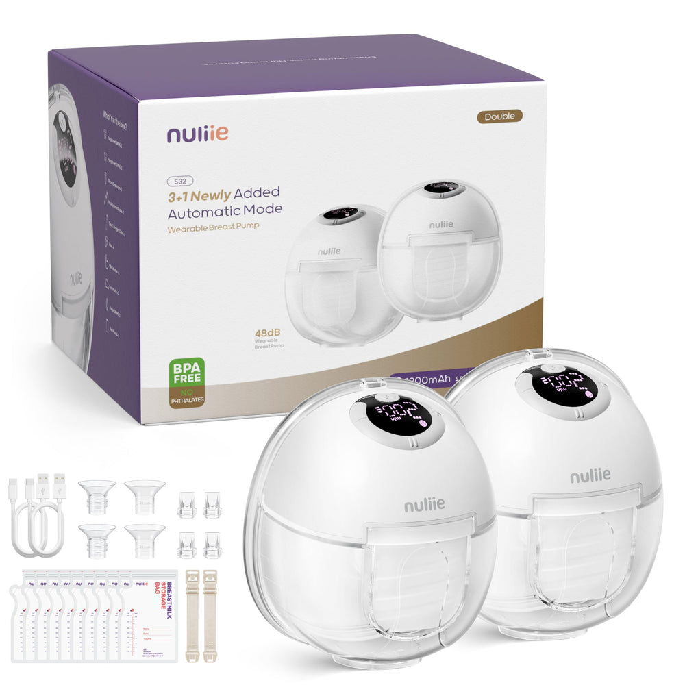 Nuliie S32 hands-free pump top view for discreet on-the-go pumping