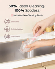 Nuliie bottom suction cup provides stable, one-handed pumping.