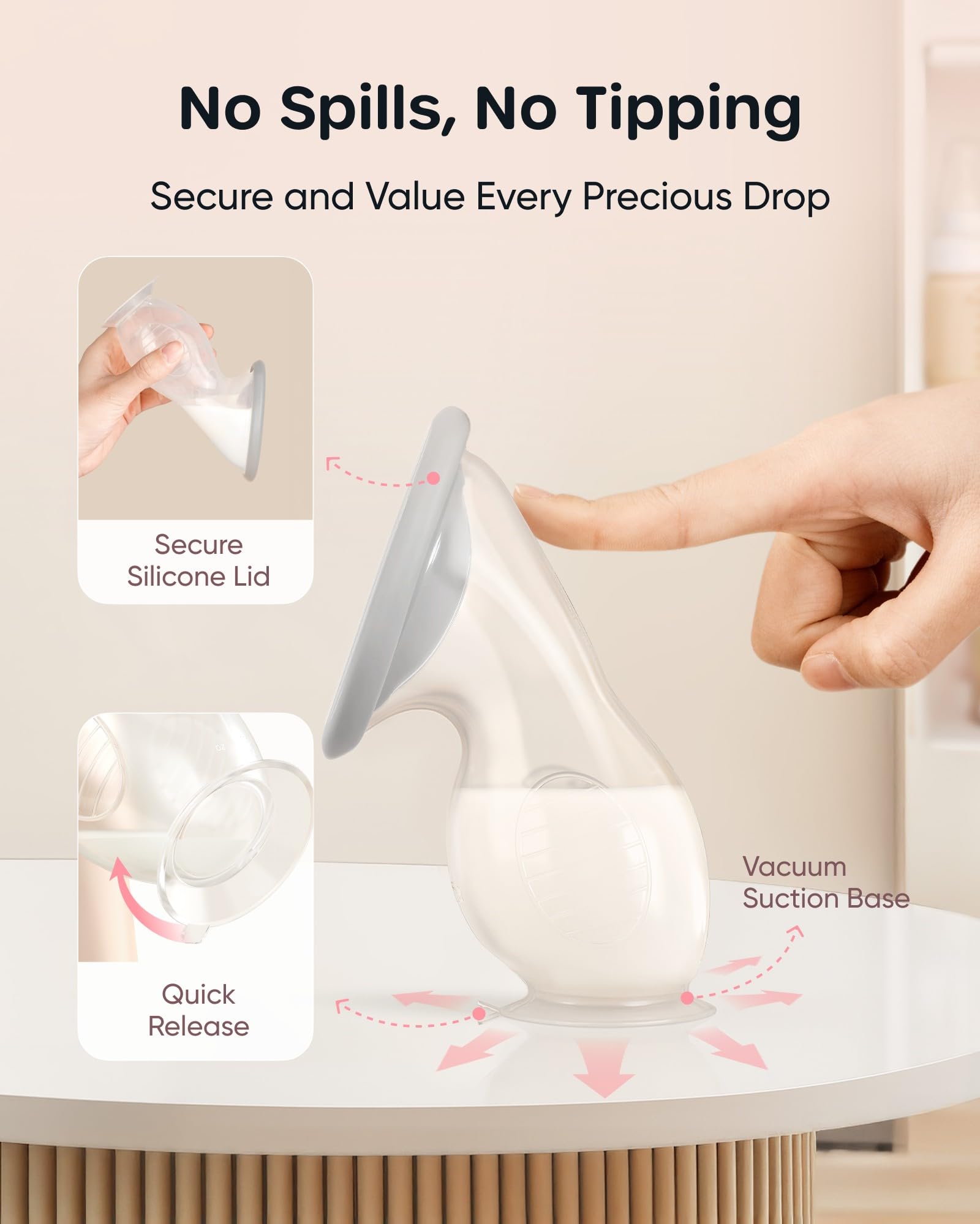 Nuliie cleaning brush included for thorough silicone surface cleaning.