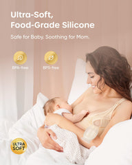 Nuliie leak-proof lid on silicone breast pump prevents spills during storage.