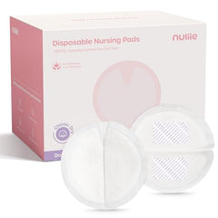 Nuliie nursing pads in packaging for on-the-go use, providing portable leak protection.