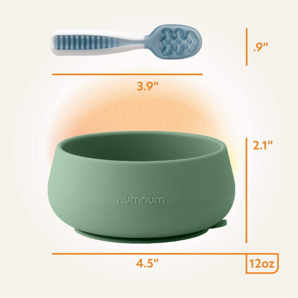 NumNum dishwasher safe utensils simplify post meal cleanup for parents.