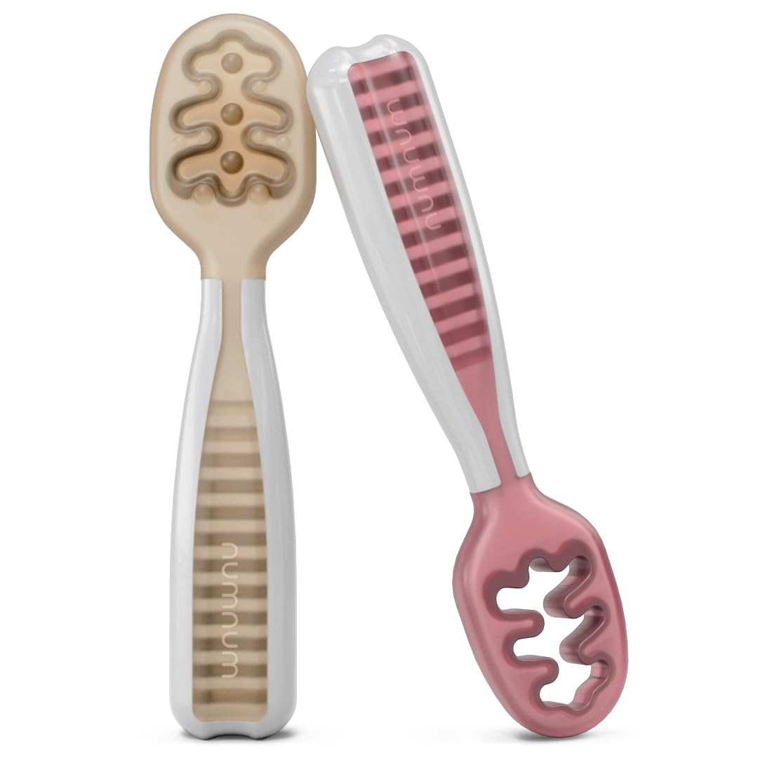 NumNum GOOtensils pre-spoon grip supports secure tiny-hand feeding