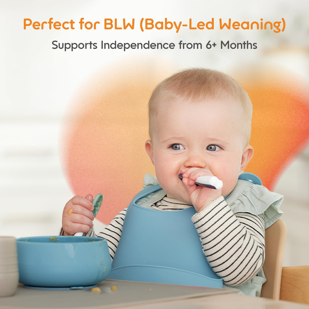 NumNum GOOtensils pre-spoon teether in use soothing gums