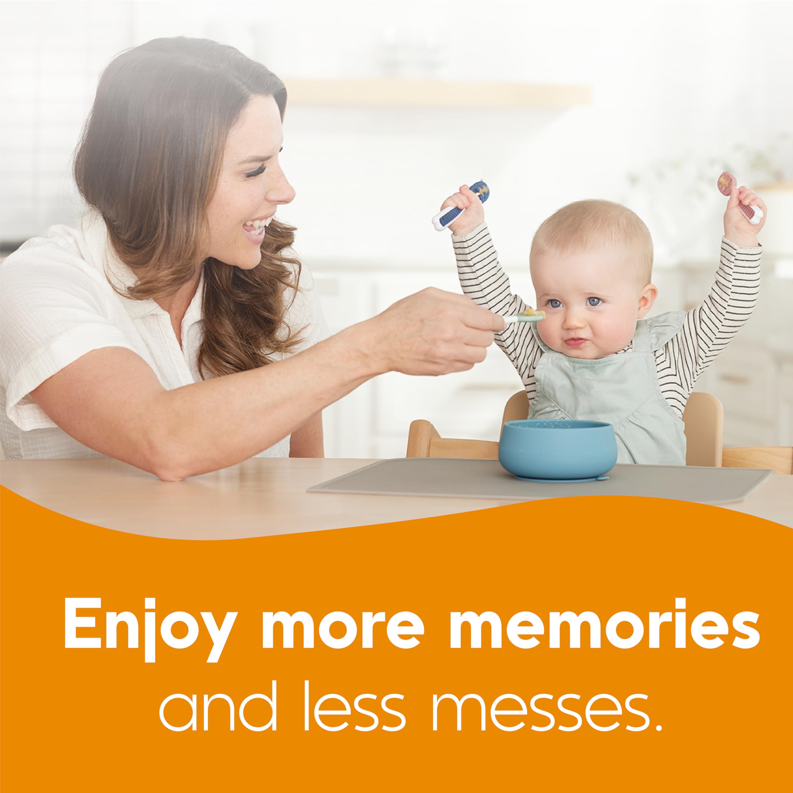 NumNum pediatric OT-approved utensils highlighted for early feeding support.
