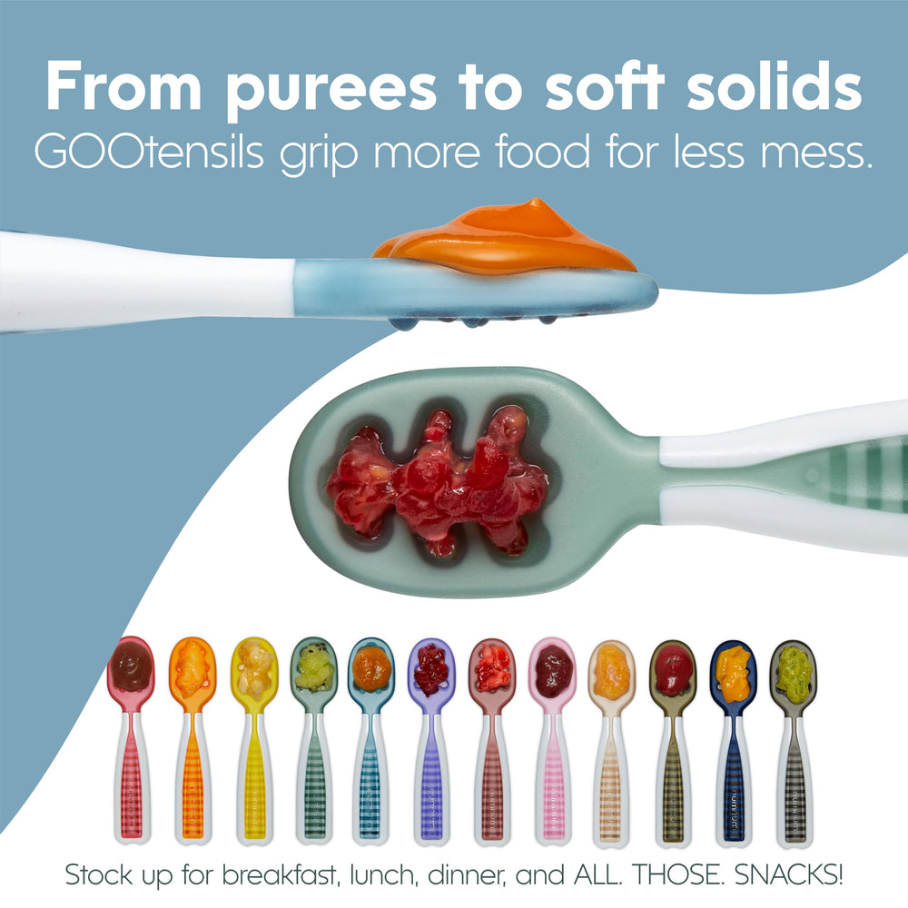 NumNum rainbow set image displays colorful spoons ready for meals.