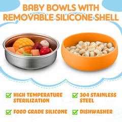 Nuogo 304 stainless steel bowls offer durable, long-lasting dining for kids.