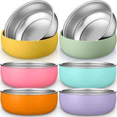 Nuogo baby bowls colorful 6-pack for organized meals and easy color-matching.