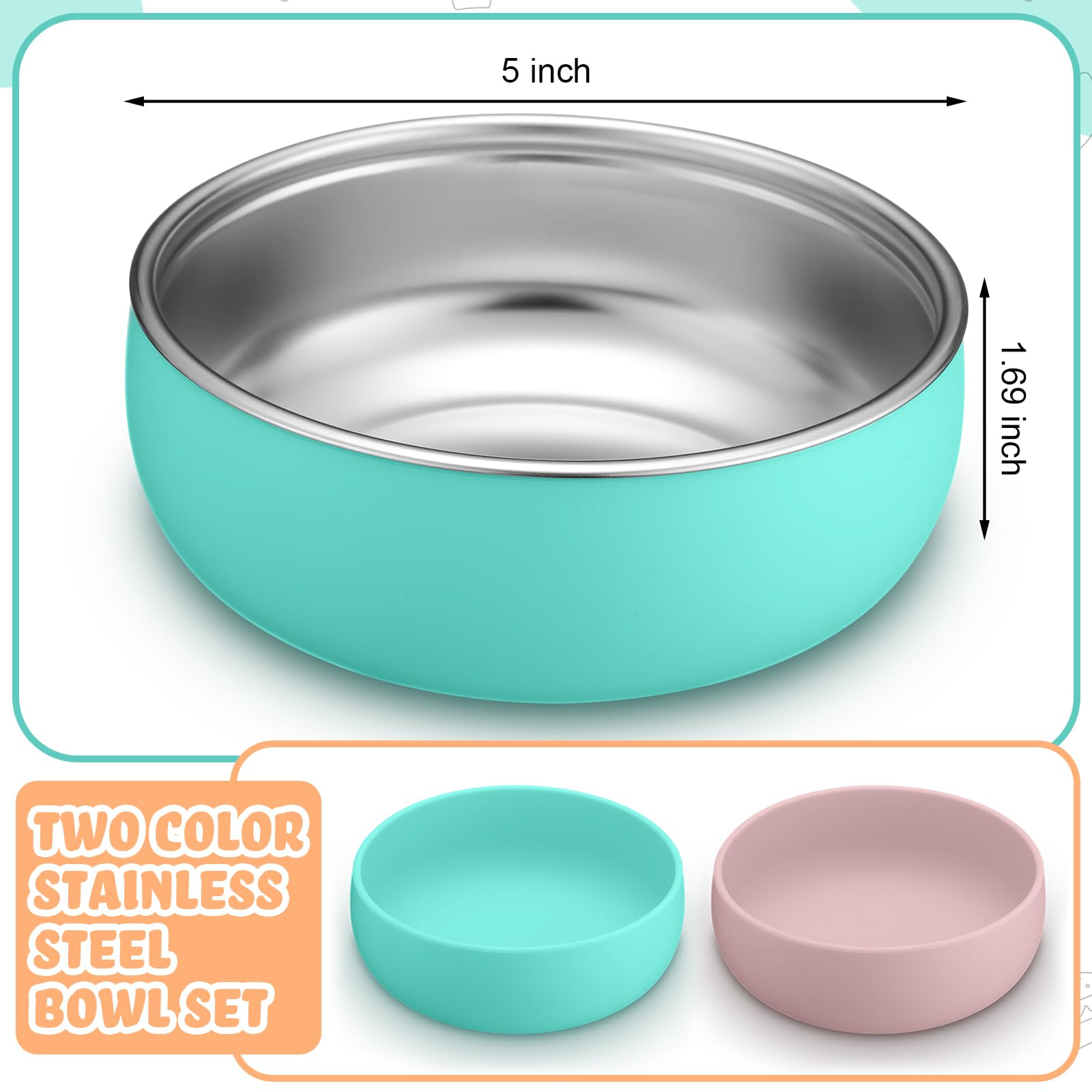 Nuogo two-color set supports portion control and kid-friendly dining on the go.