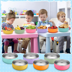 Nuogo baby bowls with removable silicone shell for safe handling and spill prevention.