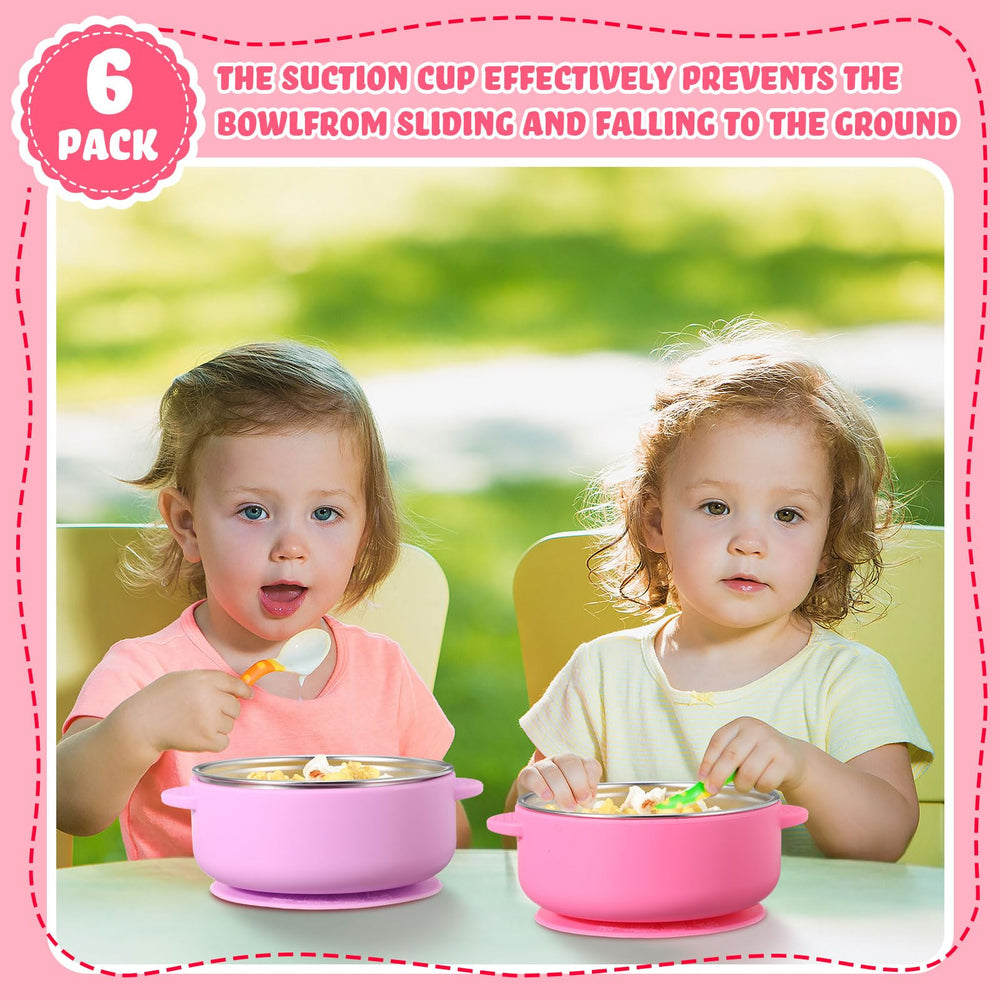 Nuogo removable silicone shell red bowl, protects surfaces and reduces spills.