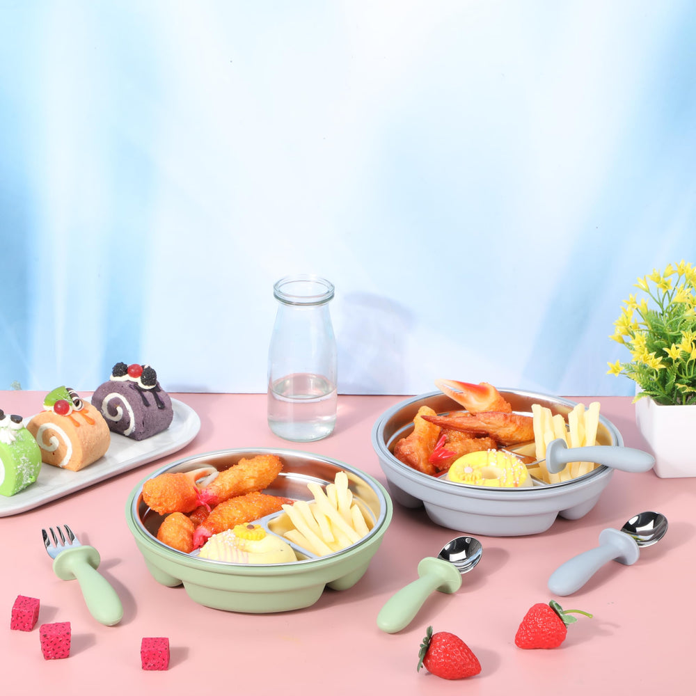Nuogo dishwasher-safe kids dining set for quick cleanup.