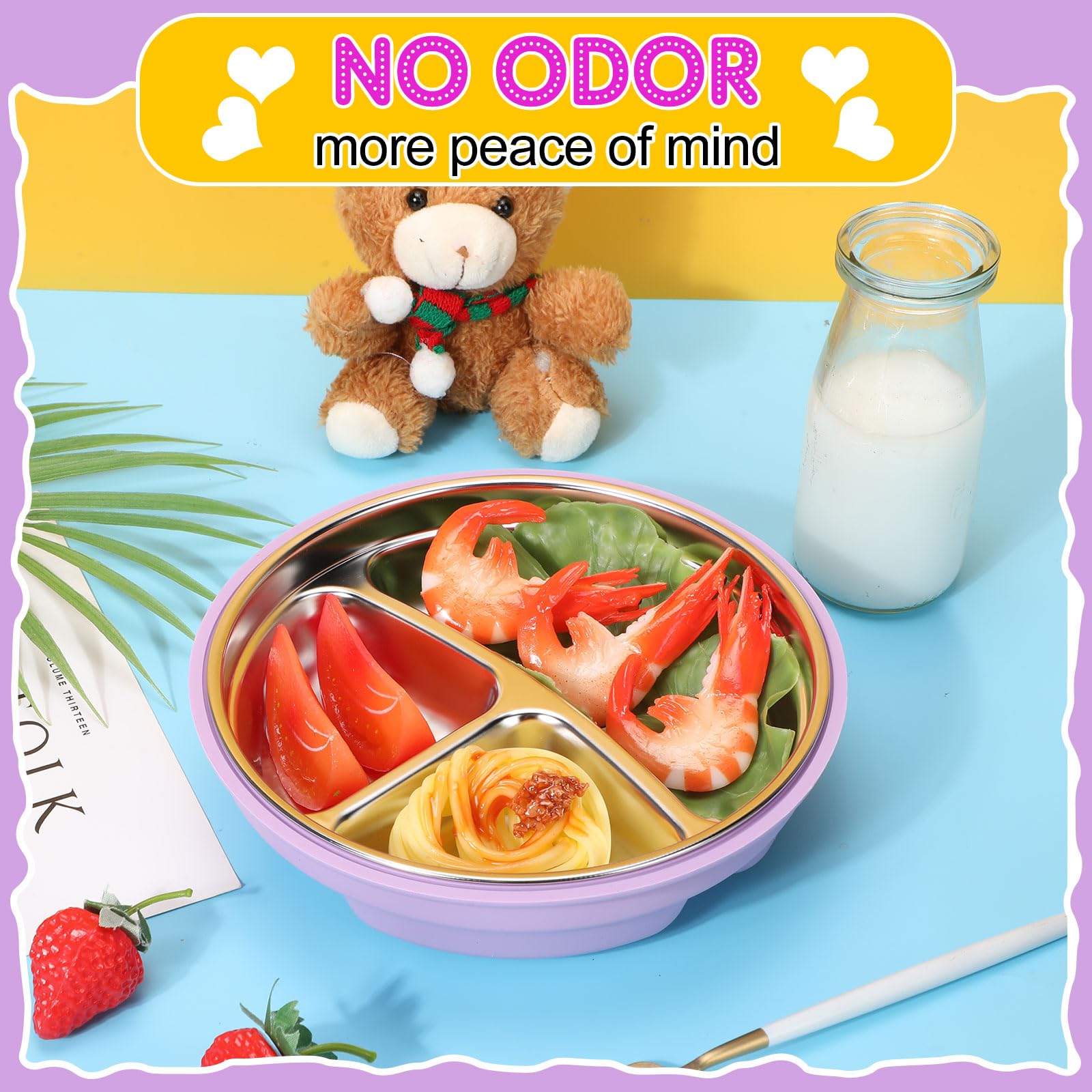 Nuogo dishwasher safe toddler bowl for quick cleanup.