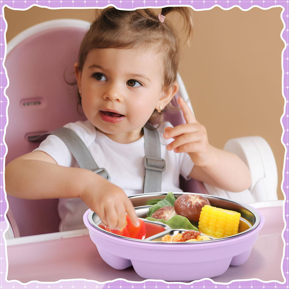 Nuogo seven point five inch diameter plate suitable for toddlers.