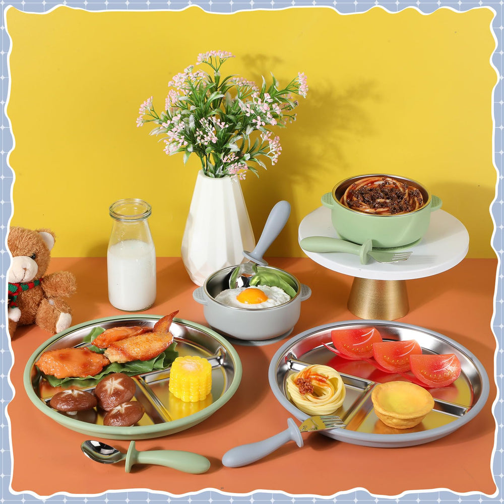 Nuogo suction base keeps plates steady, reducing spills during meals