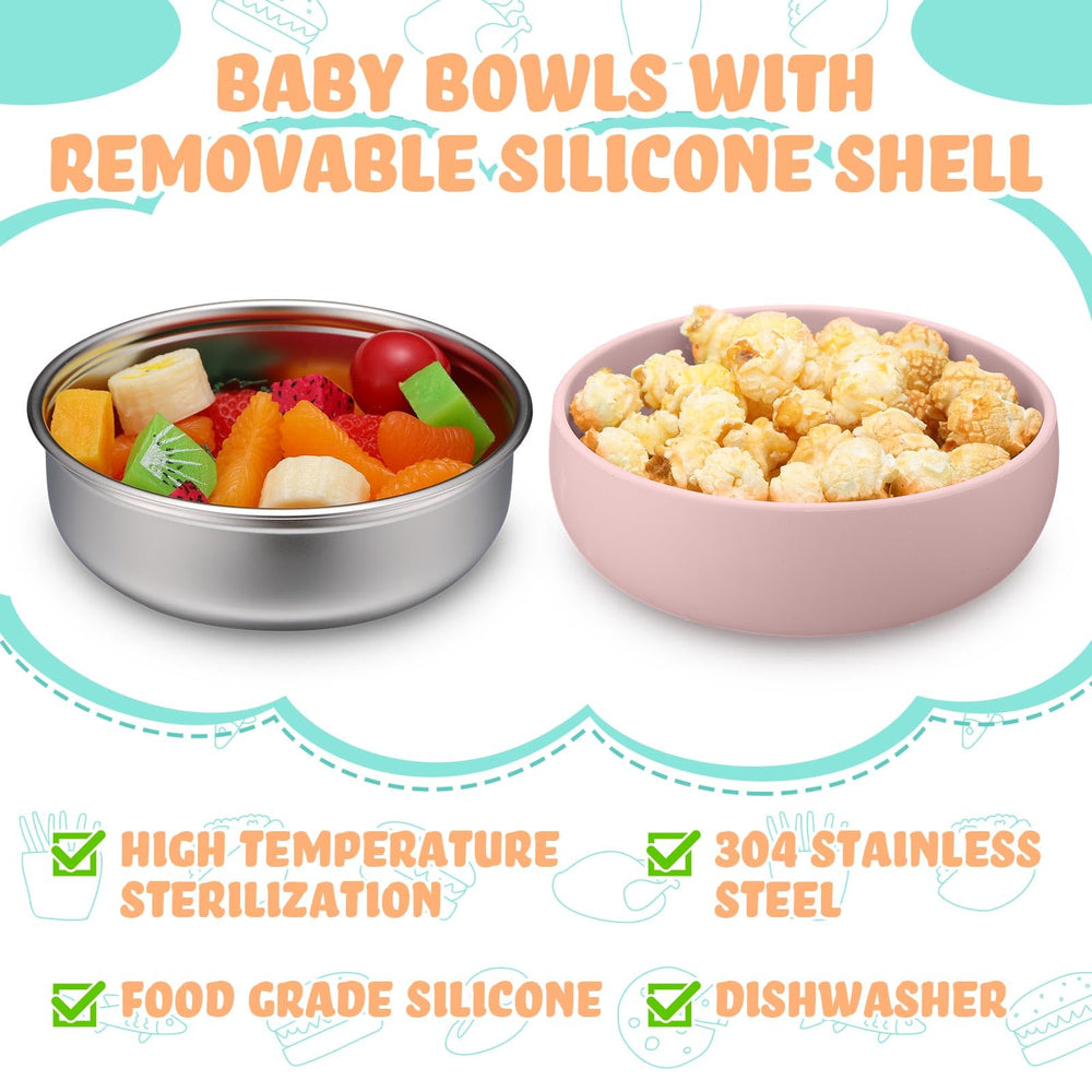Nuogo compact 5-inch bowls are stackable for travel and storage.