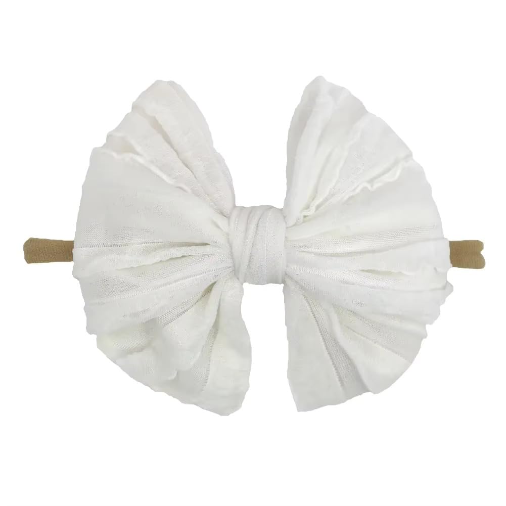 NUOSYI blue headband with bold bow for playful looks.