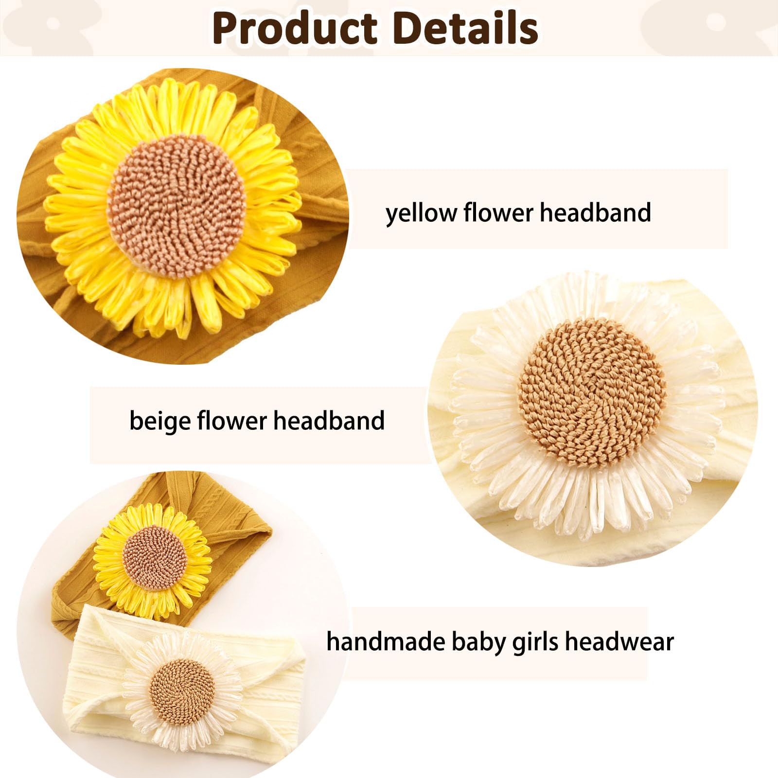 NUOSYI soft nylon headband on a toddler, comfortable all-day wear.