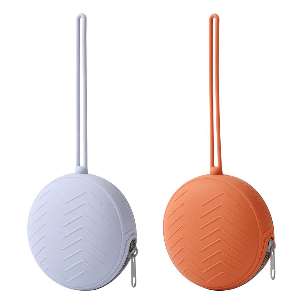 Nupoopy gray compact pacifier holder case protects from dust and offers quick access.