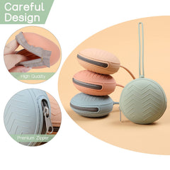 Nupoopy silicone pacifier case is dustproof and dishwasher-safe.