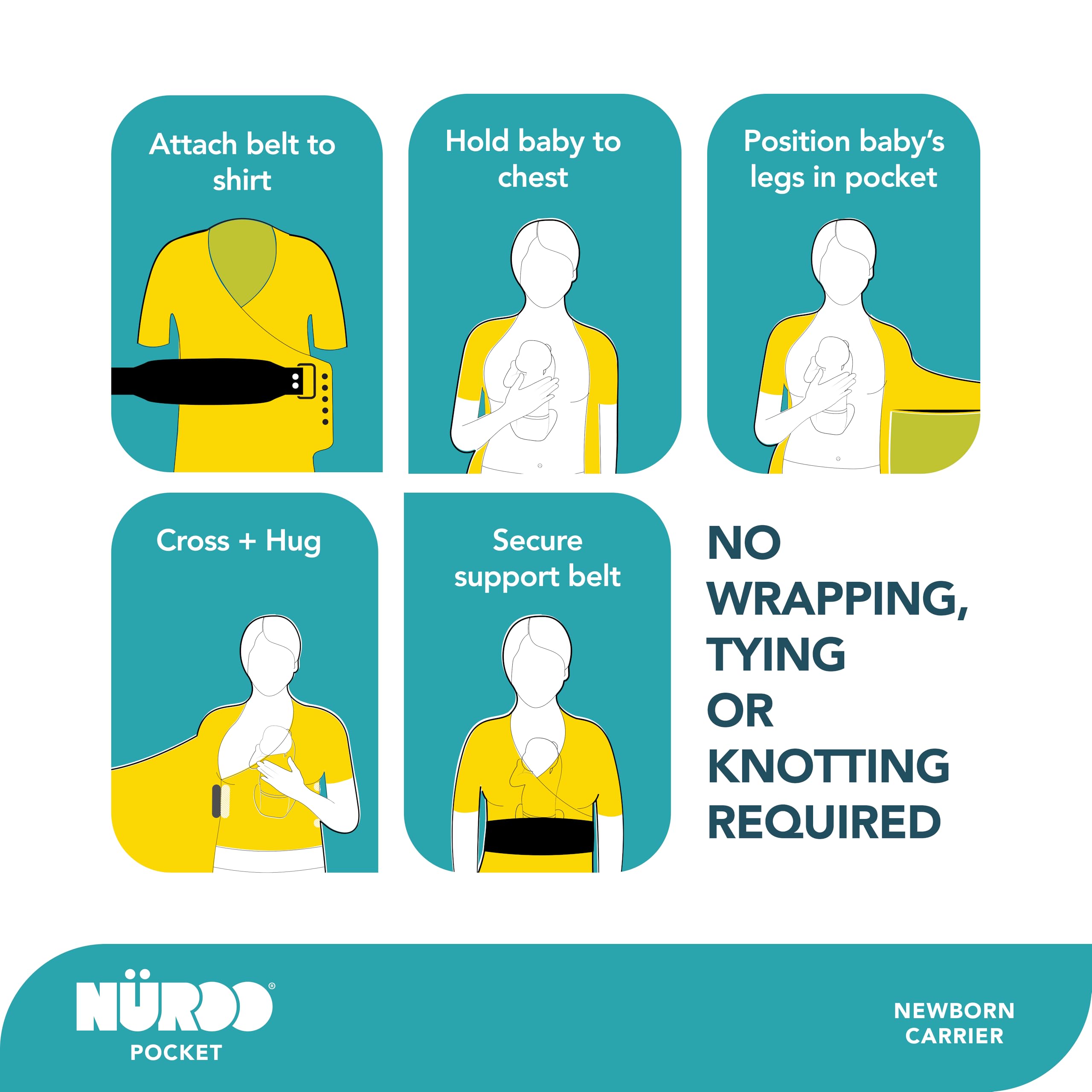 NüRoo Brownmed pocket skin-to-skin carrier shirt highlights pocket detail
