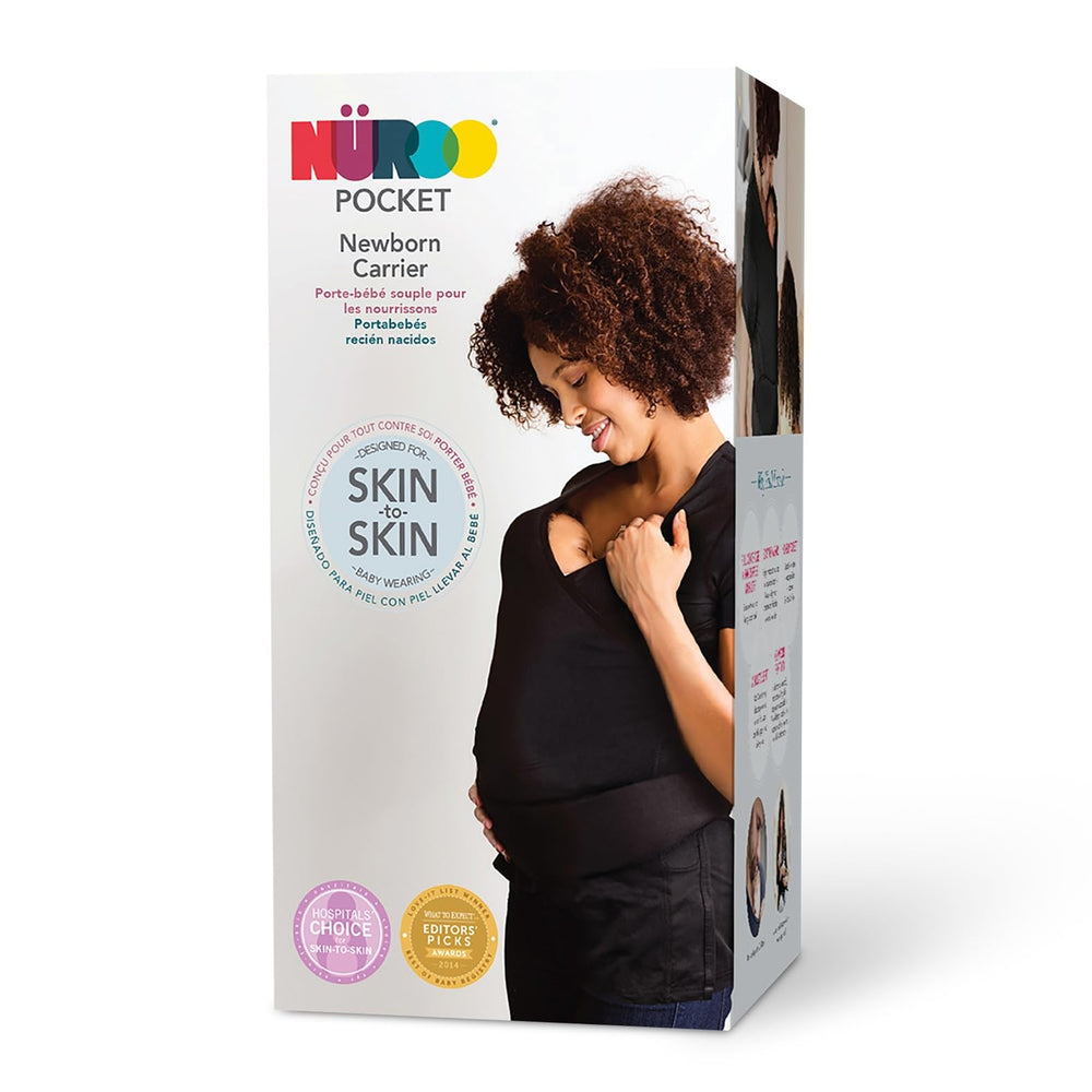 NuRoo Pocket Skin-to-Skin Carrier Shirt nursing mode enables hands-free feeding.