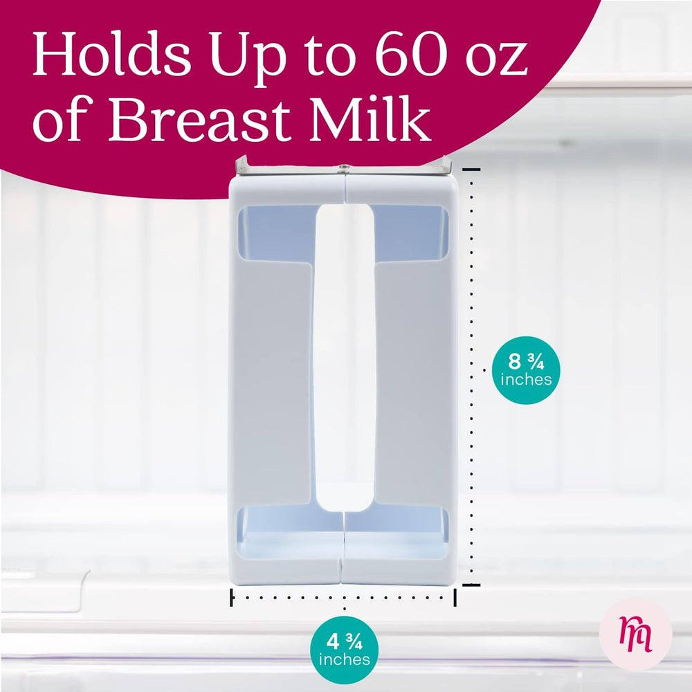 Nurse & Nourish 60oz capacity supports multiple milk bag sizes for busy days.