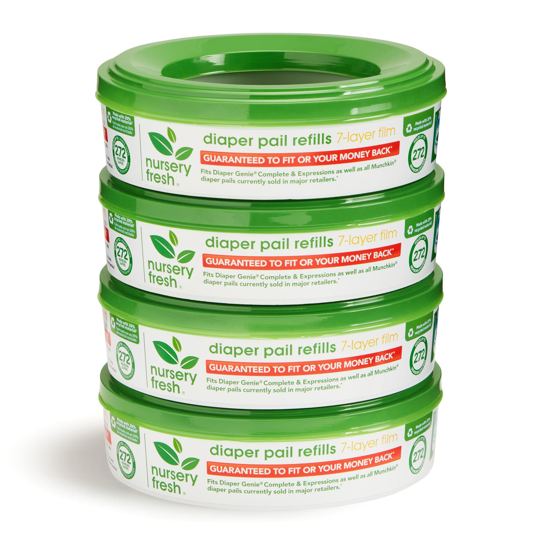 Nursery Fresh refill rings with odor-guard 7-layer film for odor control