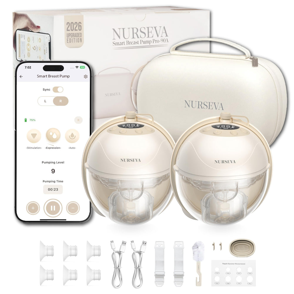 Nurseva Pro-90A wearable pump in use for hands-free pumping