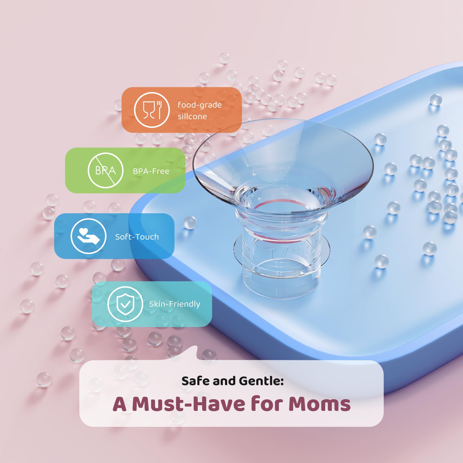 Nursi Luna boiling water sanitization-ready silicone inserts